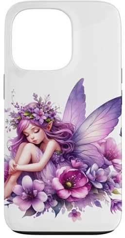 Lilas Fée Lilas Fées Fleurs de Lys Coque pour iPhone 13 Pro