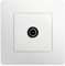 DEBFLEX - Caly - Enchufe TV de Pared - Conexión TV o Decodificador TDT - ABS - Instalación Empotrable - Dispositivo Completo con Placa de Acabado - Blanco - 85 x 85x 40 mm