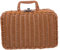 MOBUTOFU Box aus Rattanimitat Tür Gepäck Koffer aus Rattan Kompost für Zimmerpflanzen Tank wekzeugkofferset Rattan gewobener Korb Organizer-Container Kunstleder Light Brown