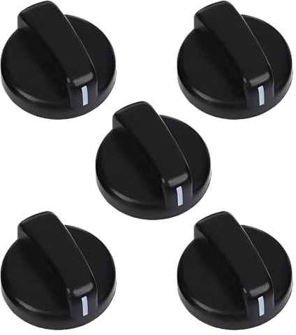 SGERUFZ 5 pezzi Manopola per stufa a gas, manopole di ricambio universali per cucina, barbecue, fornelli, piano cottura, copri fornelli, copri fuochi Calibro 8 mm