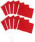HiyyFloy Mini-handflagge, 10 Stück, Einfarbige Flagge, Kleine Reine Rote Flagge, Mini-Flagge in Lebendigen Farben Für Paraden, Party-Dekorationen