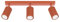 SOLLUX lighting Deckenlampe Deckenleuchte Deckenstrahler Aluminium 3 Flammig 45 x 6,5 x 16,5 cm Karbon Ockerrot