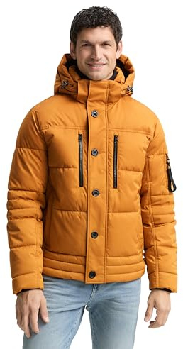 TOM TAILOR Herren 1046971 Pufferjacke mit abnehmbarer Kapuze