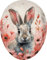 Nestler XXL 35cm Osterei zum Befüllen - Handgemachte Eier aus Pappe mit wunderschönen Motiven - Liebevolles Ostergeschenk (Hase im Mohn)