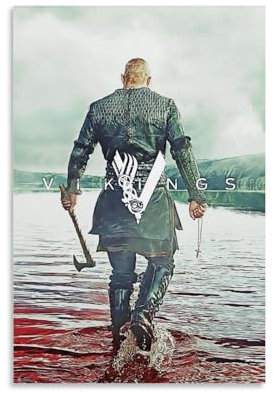 KEEP MARY Vikings Ragnar Poster Dekorative Malerei Leinwand Wandkunst Wohnzimmer Poster Schlafzimmer Malerei 08x12inch(20x30cm)