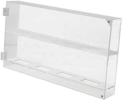 harayaa Transparentes Acrylhockey Puck Display, Tragbare Unterstützung für Fitnessstudio, Wohnzimmer, 2tier36.5x18.5x5.5cm