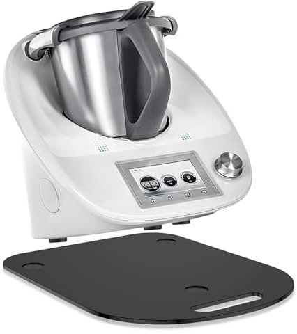 Pmueuff Tabla Deslizante para Thermomix TM6/TM5, Base para Thermomix con Ruedas, Estable y Fácil de Mover Soporte para Bimby en Acrílico Accesorios para Thermomix