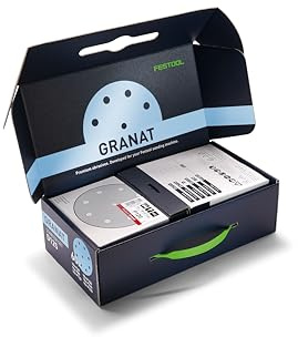 Festool Granat D125 Schleifscheiben Set - 50x Schleifpapier 125mm | Schleifmittel Set für Exzenterschleifer, P80–P180 Körnung, Keramik & Aluminiumoxid, staubfreies Schleifen
