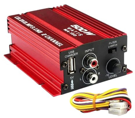 Amplificador Audio Coche - Etapa Potencia 2 Canales, Amplificador Auto | De Coche, Sonido Car Audio, Para Altavoces De Coche, Mejora Experiencia Music