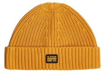 G-STAR Originals Fisherman Beanie, Men's Beanie, Color Yellow