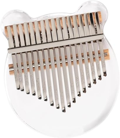 Mini Kalimba Anfänger Acryl Kalimba Musikinstrumente für Erwachsene(WHITE)