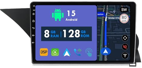 RoverOne 8G+128G CarPlay Stereo für Mercedes Benz GLK Class X204 2012-2015 mit Android Auto Radio GPS Navi Bluetooth RDS WiFi Touchscreen Head Unit Multimedia Player