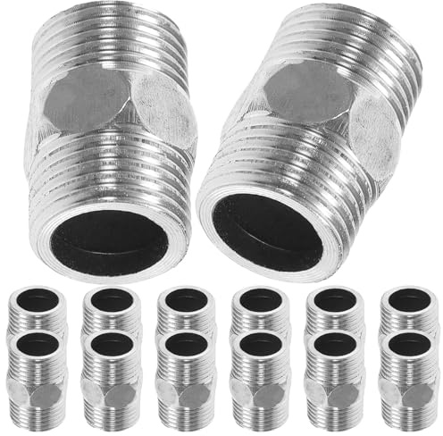MUCKLILY 10 Stück 1/2 Zoll Schlauchverbinder aus Edelstahl Langlebiger Wasserhahnanschluss für Gartenschläuche und Pex Fittings Rostfreier Rohrkupplung Verbinder für Sanitär und Heimwerker