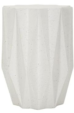 Paris Prix Table d'Appoint Moucheté Star 53cm Blanc