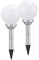 2 x LED-Solar-Kugelleuchte Ola Drm. 15cm Solar-Kugellampe mit Erdspieß, Garten-Deko-Kugel-Lampe