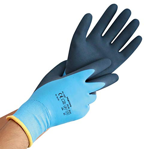 Thermohandschuh, WET PROTECT WINTER, Kälteschutz-Handschuh latexbeschichtet, wärmendes Acryl-Teddy-Futter, Größe:XL