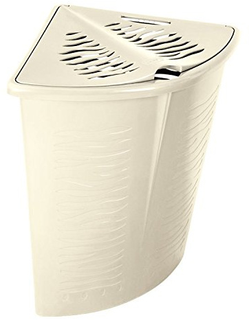 BranQ Eck-Wäschekorb Zebra Zebraoptik Wäschebox Wäschebehälter 45 L (Beige)