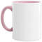 Tassendruck Bastel-Tassen ohne Druck zum Bemalen aus Hochwertiger Keramik Einzeln oder im Set/Mug/Cup/Becher/Pott - Innen & Henkel Rosa 1 Stück