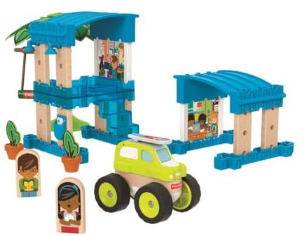 Fisher-Price - La Casa sulla Spiaggia, con Binari e Costruzioni , Giocattolo per Bambini 3+ Anni, GFJ13
