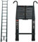 Teleskop-Leiter aus Aluminium, 5M Teleskopierbare Dachbodenleiter mit 2 Abnehmbaren Haken Tragbare Leiter Verstellbare Leiter Telescoping Attic Ladder Max. Belastung 150kg/330lbs