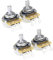 CTS 450 Series B250K Split Shaft Fine 24-Splines Linear Taper Potentiometer for Electric Guitar Bass, 10% Tolerance (Set of 4)