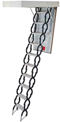 TB Davies 1530-050 MiniFold Concertina Loft Ladder with Hatch, 33mm Insulation, 1.11 W/m2oC, Max. Floor2Ceiling 3.0m (9.84ft), EN14975
