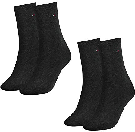 Tommy Hilfiger Damen Socken, Classic, 4er Pack (Grau, 39-42 (4 Paar))
