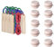 Partituki Confezione da 10 Yoyo in Legno Naturale e 10 Corde per Saltare con Manico in Legno. Ideale per Giochi all'Aperto e Dettagli di Compleanno per Bambini