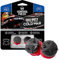 KontrolFreek Call of Duty: Black Ops Cold War Performance Thumbsticks für PlayStation 4 (PS4) und PlayStation 5 (PS5) | 2 High-Rise, Konvexe | Schwarz Rot