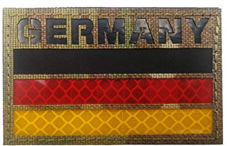 Infrarot reflektierender IR-Deutschland-Flaggen-Patch, deutsche Nationalflagge, DIY-Emblem, Moral, taktisches Militärarmband, Abzeichen, dekorative Flicken Applikationen mit Klettverschluss auf der