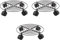 Trintion 3 Pack Plant Caddy with Wheels 27cm Round Metal Potted Trolley Heavy Duty Movable Metal Plant Dolly for Indoor Outdoor Home Garden Tools