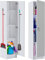 HABITMOBEL Armario 181 Suelo baño escobero despensero almacenaje Multiusos 1 Puerta Acabado Blanco 180cm 4 Colgadores escoberos Incluidos 181cm Alto