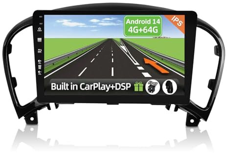 YUNTX Android 14 2 Din Autoradio per Nissan Juke YF15 Infiniti ESQ(2011-2017)-4G+64G-[Integrato CarPlay/Android auto/DSP]-Gratuiti 4LED Camera-Supporto DAB/Controllo del Volante/360 Camera/MirrorLink