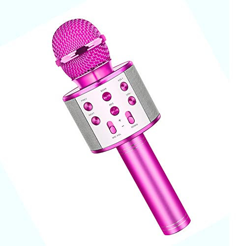 Microfono Bambina, Giochi Bambini 3-12 Anni Giocattoli per Bambina 3-10 Anni Regalo Bambini 4-15, Microfono Karaoke Regali di Natale Bambina