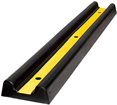 100 CM Rubber Wall Bumper Protector - Black | Reflective Garage Car Door Protector Wall Guard for Safety Parking | Vehicle Impact Protector for Walls, Parking areas, Warehouses