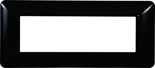 PLACCA IN TECNOPOLIMERO COMPATIBILE CON SERIE BTICINO MATIX 2-3-4-6 MODULI COLORI ASSORTITI (6 MODULI, NERO)