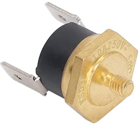 CHICIRIS 5pcs KSD301 Kupfer Thermostat Bimetall Normalerweise Geschlossen M4 Snap Disc Temperatur Schalter 250V (110℃)