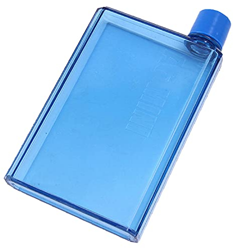 Flache Wasserflasche, 350ml/420ml Wasserflaschen Flach Dünn Plastikwasserflasche, Transparenter Tragbarer Saftbehälter Flache Wasserflasche, A5/Trinkflaschen Für Schule, Aktivitäten Im Freien, Fitn