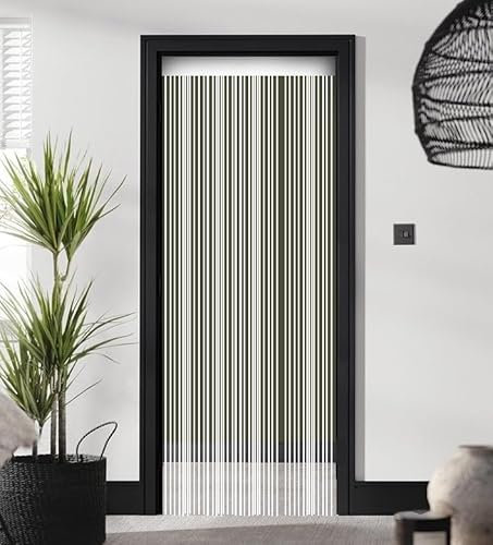 ZEBRA BLINDS String Curtain, Door Fly Screen Curtains, Door Strings, Tassel Curtains for Doorway, Window Decor String Panel Stripe, Stylish Room Divider, Panel Fringe Curtain (White, 100 x 280 cm)