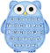 Pop it Fidget Spielzeug, Silikon Fidget Spielzeug, Push Pop Bubble Sensory Fidget Toy, Pop it Spielzeug, mit Buchstabentasten, Angstlinderndes Spielzeug für Kinder und Erwachsene(Blau)