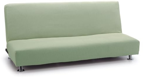 FAVERTI® Elastischer Sofabezug für Schlafsofa mit Click Clack für 3-Sitzer | Modell Reale | Türkis | Universal-Sofabezug | Qualitätsschutz aus Jacquard-Stoff in Baumwolloptik