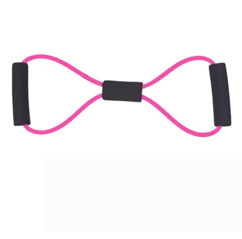 GCYEIDMA Fitnessband Widerstandsbänder 8 Wort Fitness Yoga Zahnfleisch Widerstand Gummibänder Fitness Gummiband Fitnessgeräte Expander Workout Gym Übung Zug(Pink)