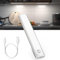 JEKEMORYE Luces Calida Iluminación de Armario para Debajo de Los Muebles, Lámpara LED para Cocina, Detector de Movimiento, 20 cm, Color Blanco, Sin Cable, Barra de Luz con USB Recargable