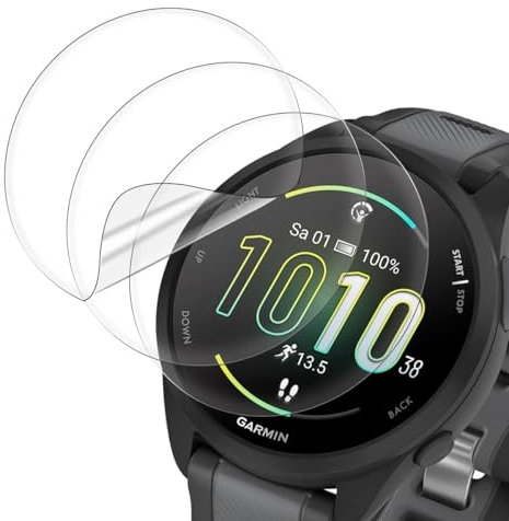 Zerrshoo 3 Pièces Pellicola Protettiva per Garmin Forerunner 165 [Non Vetro Temperato], HD Chiaro Protezione Schermo TPU Morbido Film, Anti-Impronte, Senza Bolle, Anti-Graffio Protective