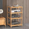 audio rack hifi regal Hifi-Audio-Rack-Regal, 1 2 3 4-stufiger AV-Komponenten-Medienständer, Stereo-Schrank, Audio-Video-Turm Mit Stoßfüßen Für Verstärker/DVD-Player/Spielekonsole/Schallplatte(Wood,4ti