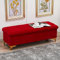 Samt-Bank mit Stauraum, Premium-Polsterbank, Sitzbank für modernes Zuhause, Schlafzimmer, Wohnzimmer, Flur, Fußhocker, Schuhbank, Multifunktionsbänke in Rot, 80 x 45 x 40 cm