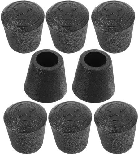 Veemoon 8st Stuhlbeinschoner Gummi, Stuhlbeinkappen Rund, SchutzhüLle Stuhl Filz 10mm Stuhlbeinschutz Beinschutz FüR MöBel StuhlfußSchutz BeschüTzer Black