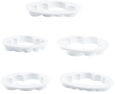 Tabanzhe Lot de 5 emporte-pièces en forme de nuage - En plastique - Pour décoration de gâteaux, biscuits, biscuits, pâtisseries, cafés, anniversaires, mariages
