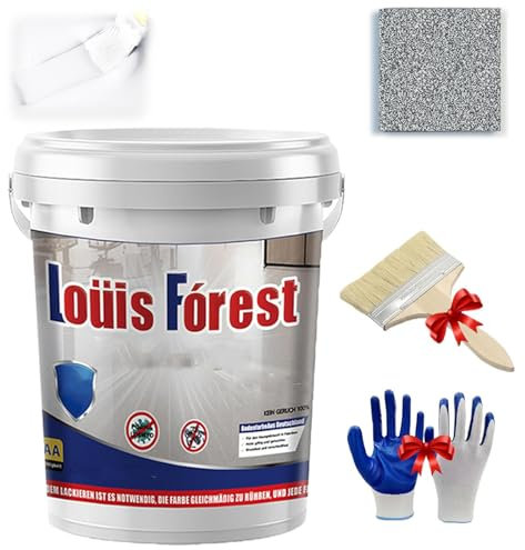 Generisch Revestimiento de epoxi de efecto mármol de Louis Forest, epoxi impermeable a base de agua, suelo de garaje o concreto (gris oscuro, 0,5 kg)