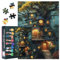 Puzzle 1000 Teile - Enchanted Fantasy Tree House Art, 70 x 50 cm Difficult 1000-teiliges Puzzles für Erwachsene Magical Geschenk für Familie Männer Frauen